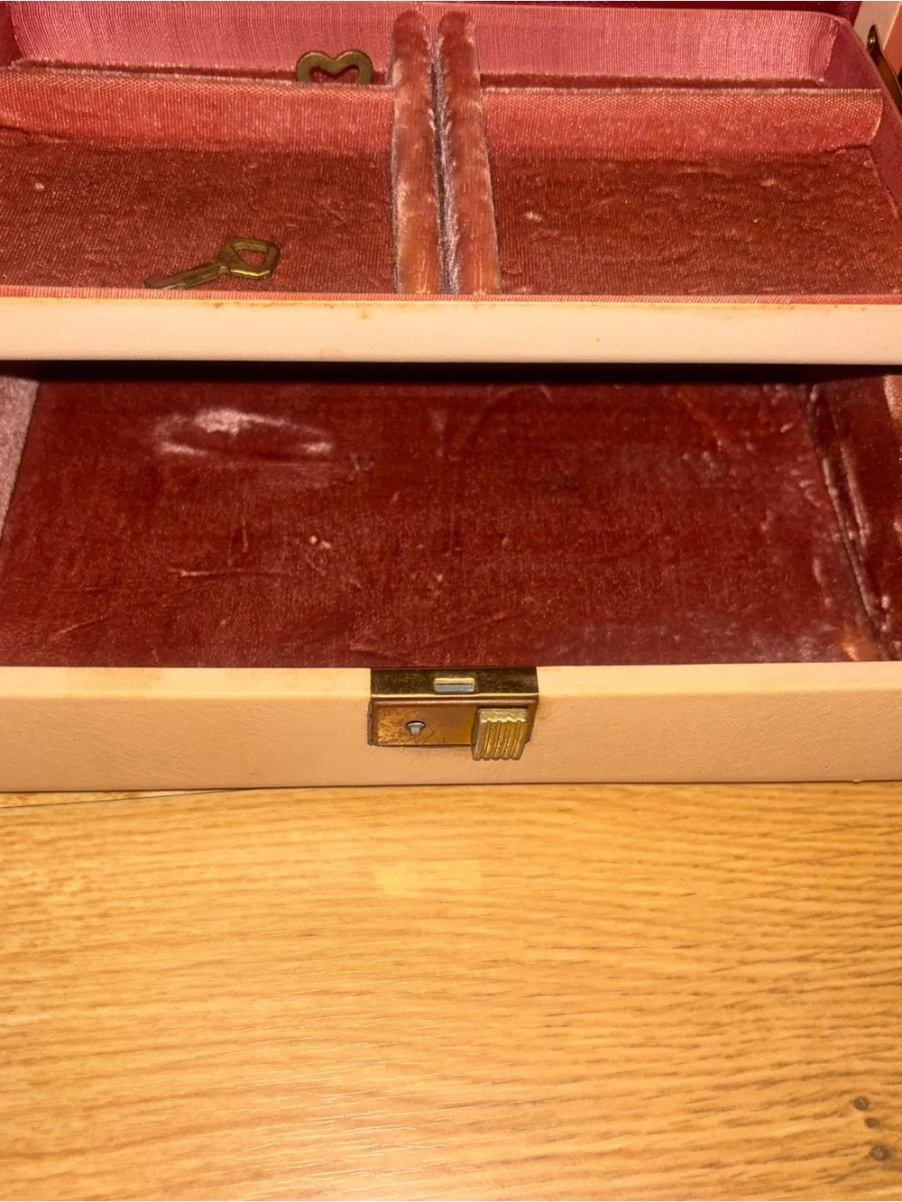 Frances Valentine Blush Pink Leather Wallet with Gold Stamp